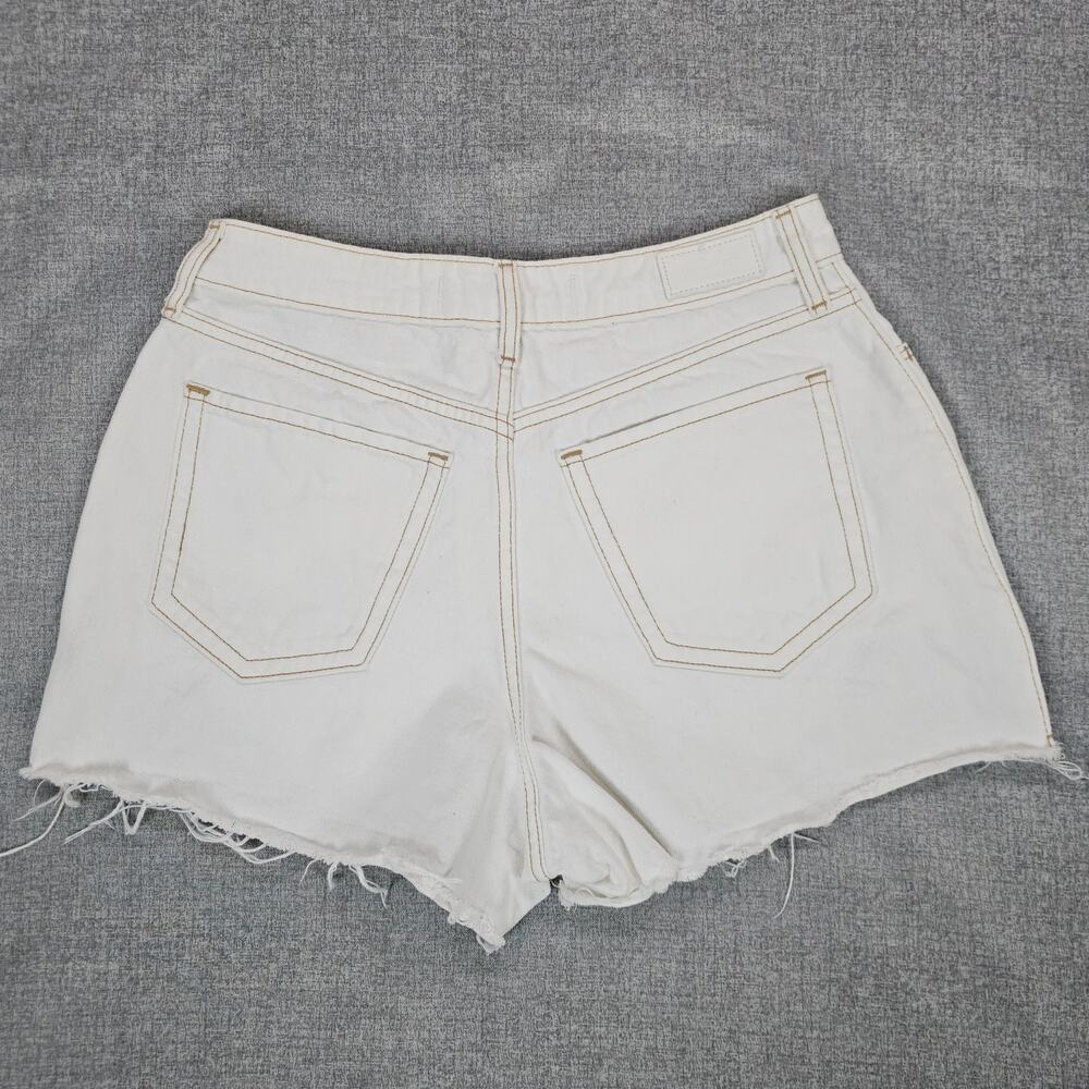 Hollister Jean Shorts Womens Size 29 White Casual Denim High Rise Ripped Frayed - Picture 2 of 12